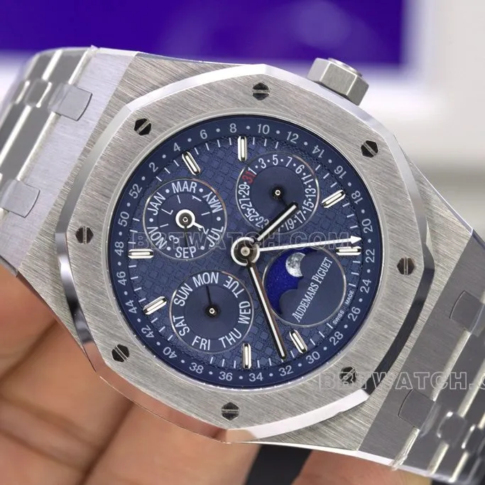 Audemars Piguettop-tier1:1replica watch BBR Royal Oak series 26574ST.OO.1220ST.03blue dialmovement details