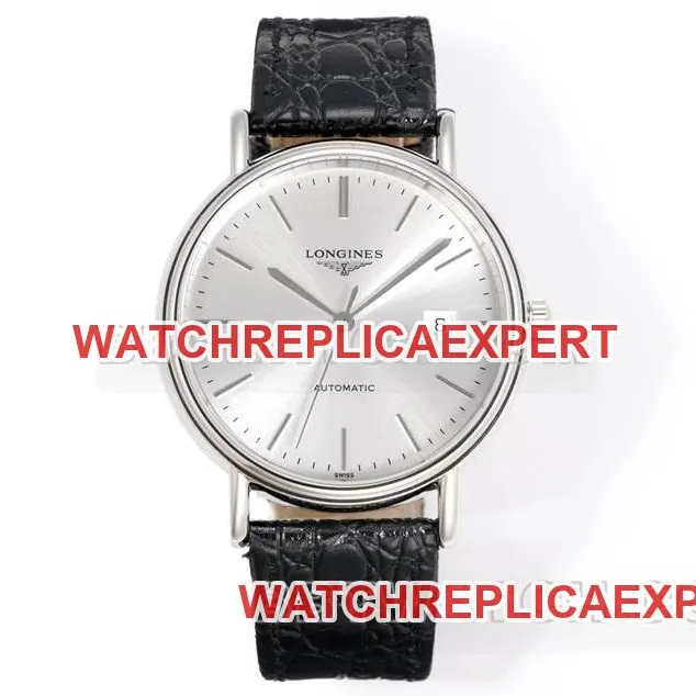 Longines collectible watch XC factory elegant 40mmsilver dialL888mechanical movementleather strap model side live photo