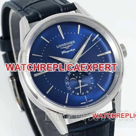 APS factory Longines classic replicasuper cloneblue dialmoon phaseL4.815.4.92.2side live photo
