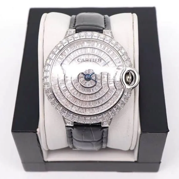 Cartier Watch Cartier Blue Balloon Square Diamond Full Star Watch Buckle Photo