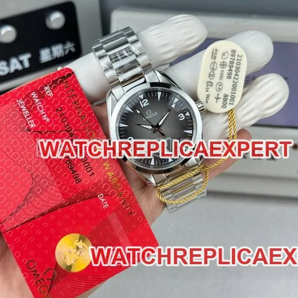 Omegatop-tier watch Seamaster gray plate 38mm steel bracelet model side live photo