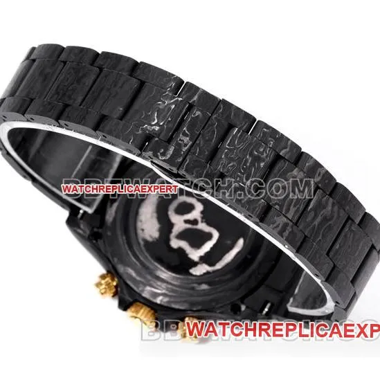 collectible watches Daytona TWF factory Rolex carbon fiber gold 4802 movement side actual photo