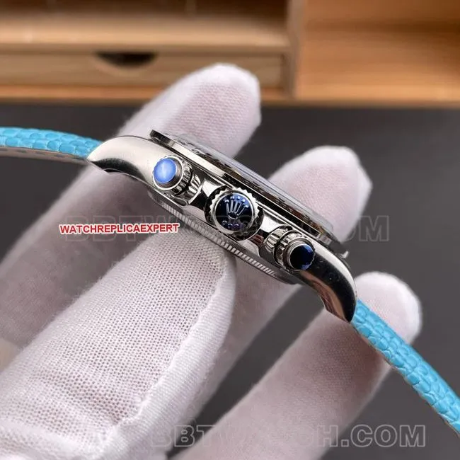 Watch PPM Factory DaytonaRolex Blue Fritillaria 4130 Mechanical Clasplive Photos