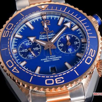 collectible watch N1 factory OmegaSeamaster 600m blue dial gold steel bracelet caseback live photo