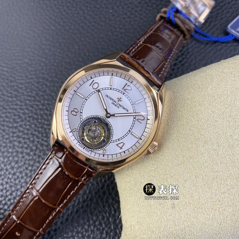 TFL factory Vacheron Constantin top-tier watch men's silver dialtourbillonleather strap model pictures and prices side live photo