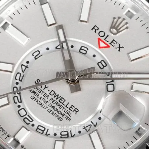 collectible watch Navigator AR+ factory Rolexwhite dial mechanical steel braceletside live photo