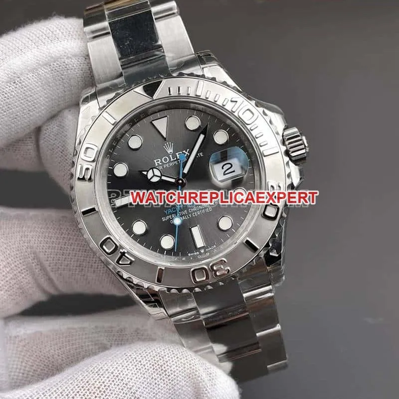 VSRolex Yacht-Master 1:1super gray plate 126622side live photo