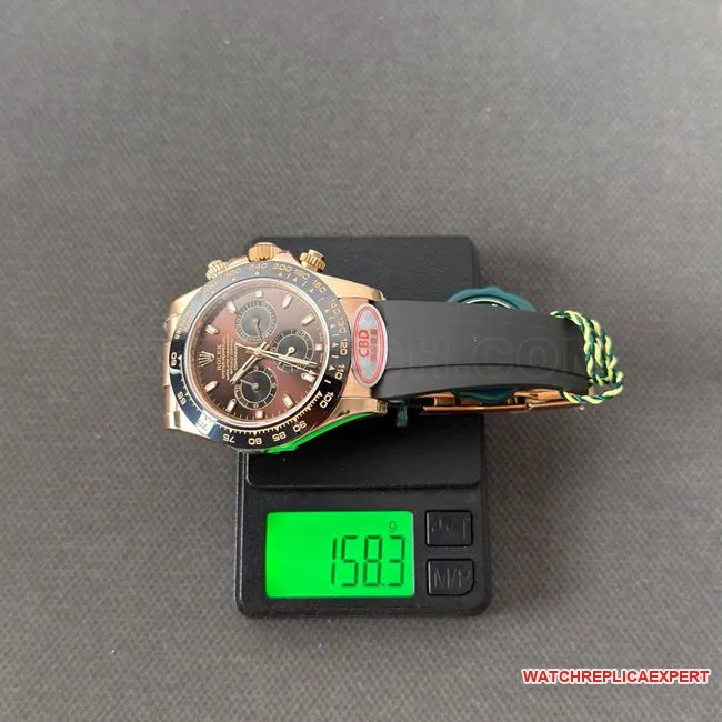 collectible watch CBD factory DaytonaRolexrose gold chocolate disc 4130clasplive photos