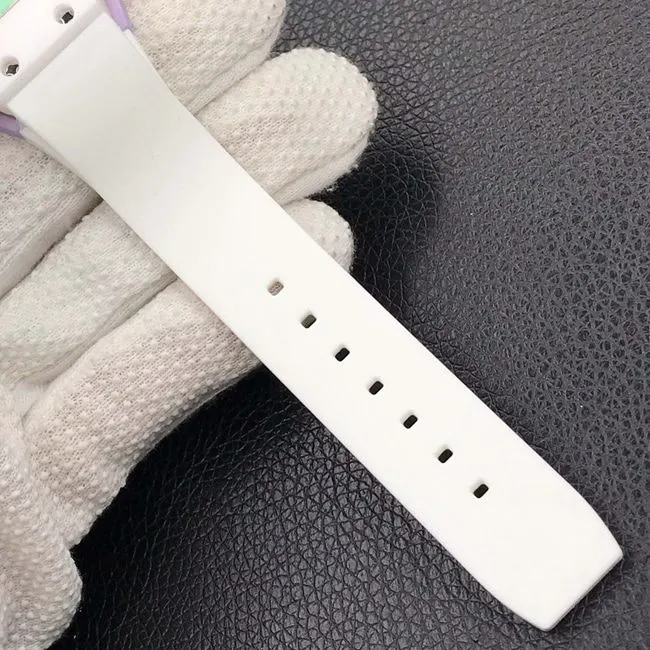 top-tier watch Richard Mille ladies popular bon bon series rubber strap watch leather strap picture