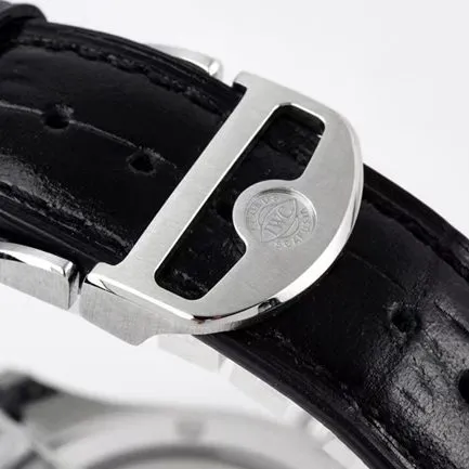ZF Factorytop-tier replicaIWChigh-quality watch men's blue dial black belt Portugal series automatic movementleather strap watch detail shots