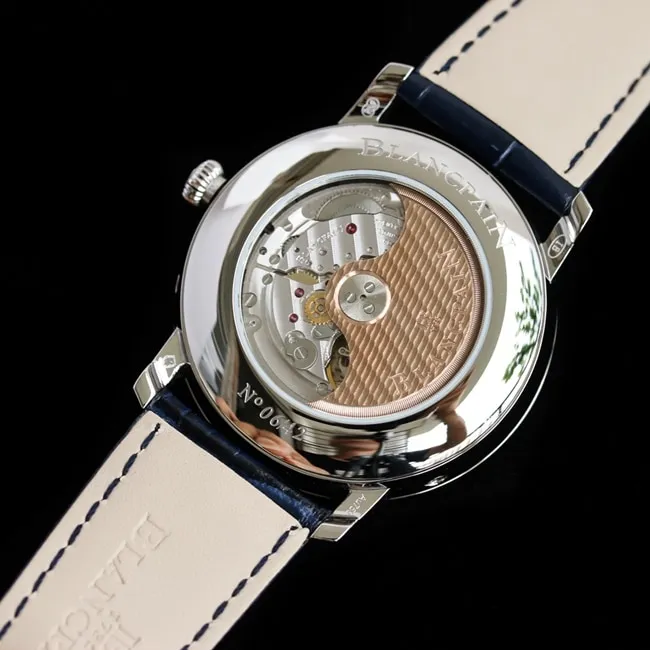 Blancpain Top collectible watches Men's Blue Plate Classic Series 6656 Automatic Mechanical Belt Watch Details