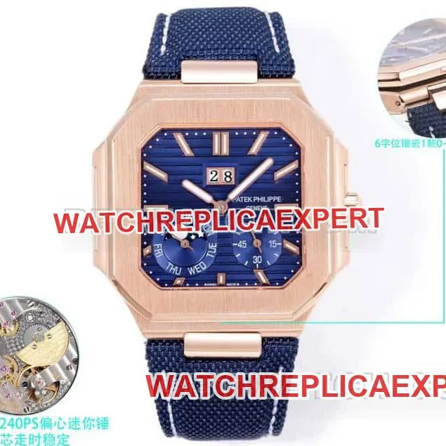 3K FactoryPatek PhilippeCUBITUS1:1super cloneblue dialrose gold5822side live photo