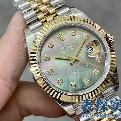GMRolextop-tiersuper clonegreen dialDatejust41mm watch_How much does it cost_Pictures_How is the workmanship? Side view