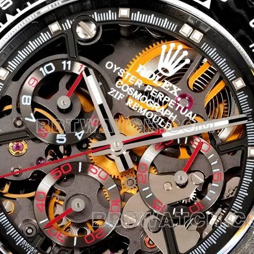 top-tier watch DaytonaTW factory Rolexblack dial red nylon braceletcaseback live photo