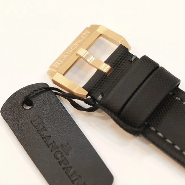 GF Factorytop-tier watch Blancpain men's black dial black belt nylon belt fifty fathom series watch clasp picture