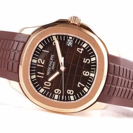 ZF FactoryPatek Philippetop-tier watch men's brown plate rubber strap mechanical underwater explorer series V3 version watch detail shots