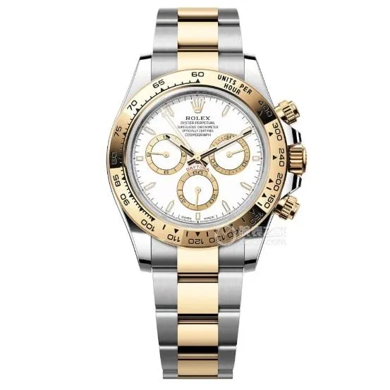 Clean FactoryRolexDaytonasuper clonewhite dial gold steel bracelet model 126503braceletlive photos