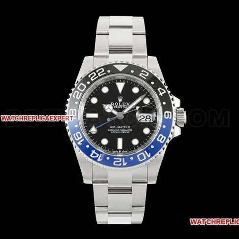 1:1replica watch RICH factory GMT-MasterRolexBatman bezel126710caseback live photo