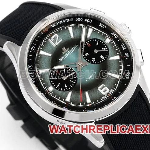 Top collectible watches Jaeger-LeCoultre Beichen Gray Plate Mechanical Black Rubber Model Back Actual Pictures