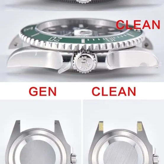 C Factory Green Aqua Ghost 126610 Real and Fake Comparison Review Rolex Top collectible watches Dial Comparison Chart