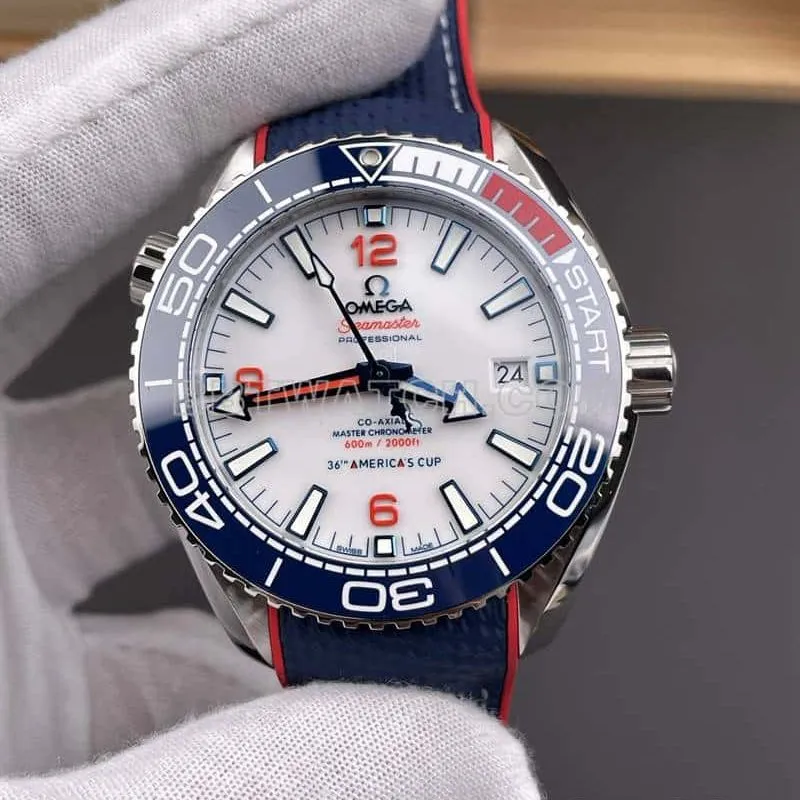 VS FactoryOmegaSeamastertop-tier 1:1high-quality America's Cup 600mwhite dial215.32.43side live photo