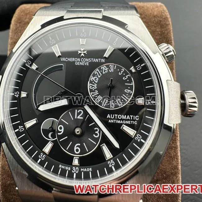 collectible watch Zonghengsihai 9F factory Vacheron Constantinblack dial mechanical rubber model 47450caseback live photo