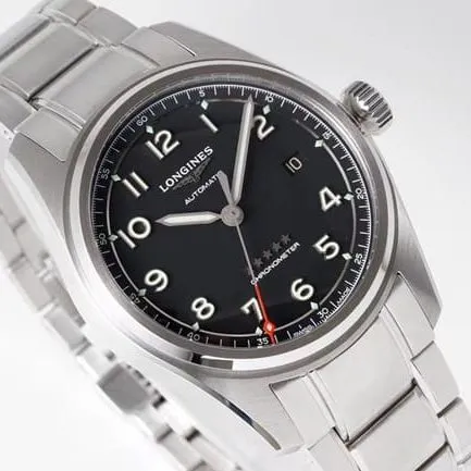 ZF FactoryLonginestop-tier watch fully automatic movement men's blue dialsteel bracelet pioneer series watch side view