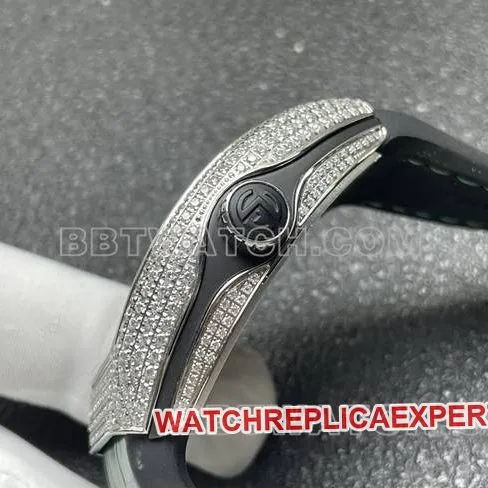 Frank Muller optimal watch ABF factory V45 diamond disc diamond case green leather braceletside live photo