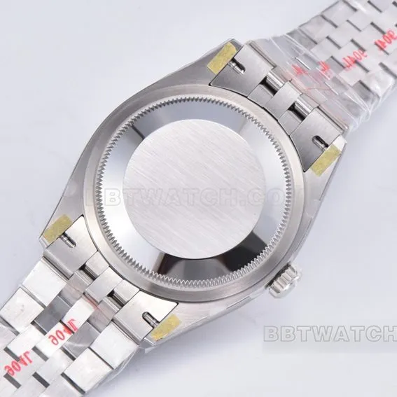 C factory Rolex log top-tier replica36mmwhite dial five grid link m126234-0025caseback live photo