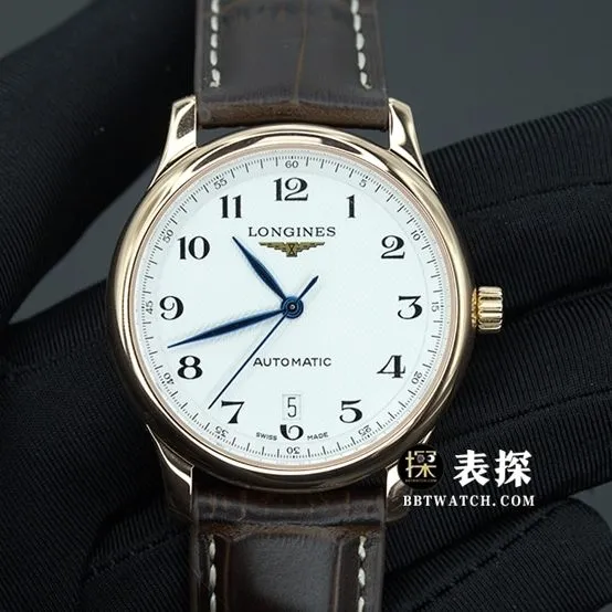 KL factory Longines famous top-tier watch men's white dial blue needle leather strap model pictures and prices caseback live photo