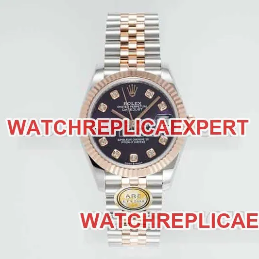 ARF FactoryRolex log 1:1super purple plate 31mm gold five-lattice chain link 278271side live photo