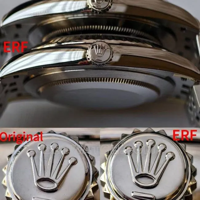 ERF factory date display model genuine and fake comparison evaluation Rolex gray plate top-tier table appearance live photos