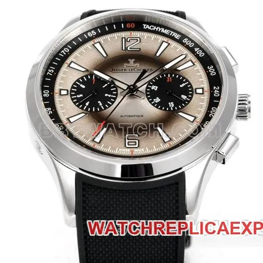 collectible watch Beichen Jaeger-LeCoultre gray plate mechanical black rubber model side live photo