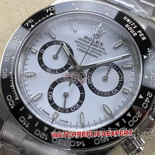 Rolex collectible watch ARF FactoryDaytonawhite dialPanda Daytona4131steel bracelet side live photo