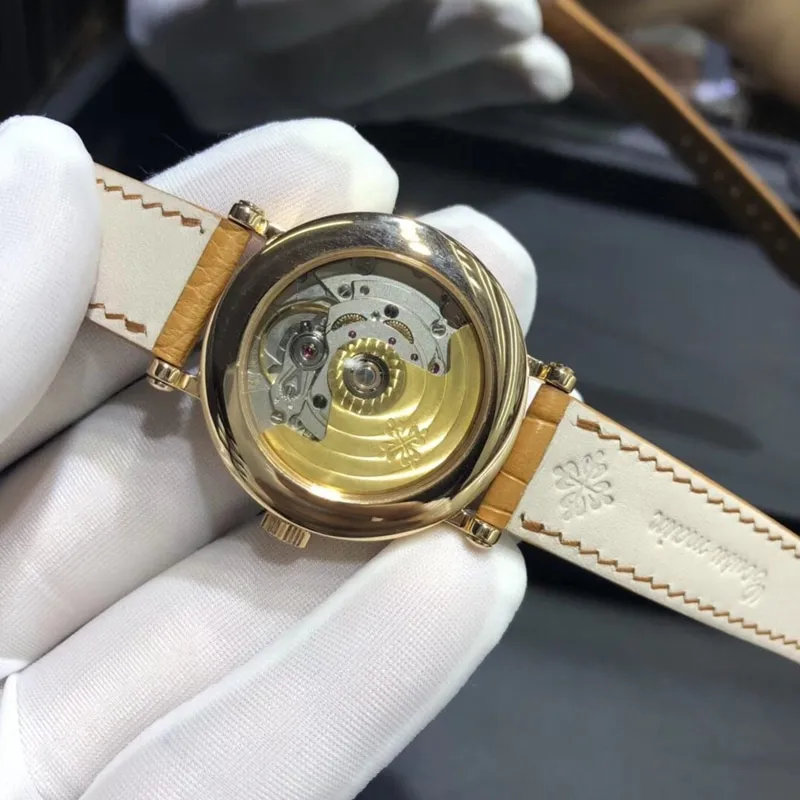 Patek Philippe classic watch series 18K solid gold 35mm Swiss automatic movementmovement side view