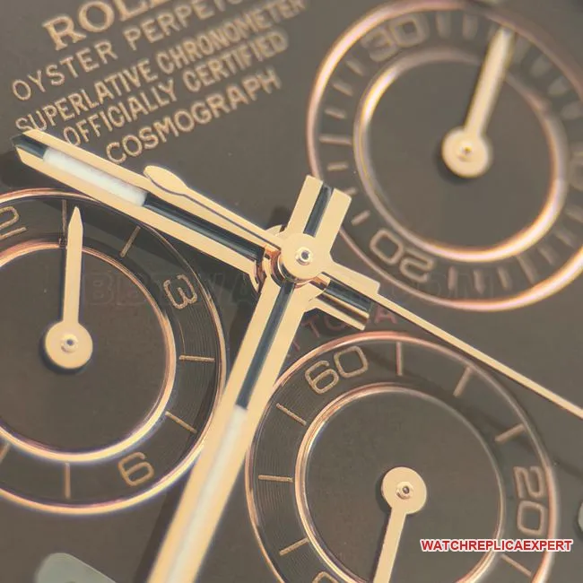 collectible watch CBD factory DaytonaRolexrose gold shell chocolate disc 4130caseback live photo