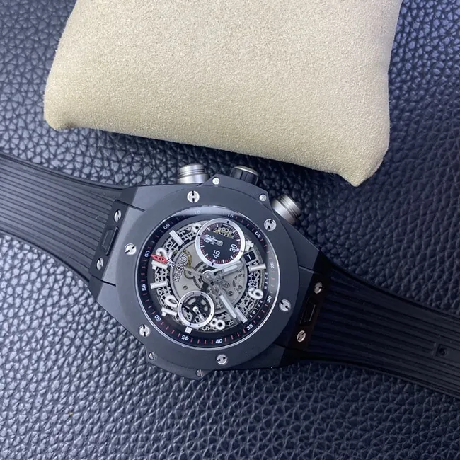 Top-tier watch Hublot Hublot men's white dialrubber strap Big Bang series watch leather strap picture