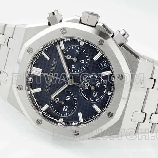 APS factory AP Royal Oak top blue dial chronograph 26240 back real shot photo