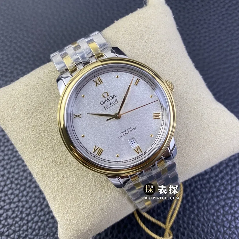 KY factory Omega De Ville watch men's silver dialsteel bracelet model pictures and prices side live photo
