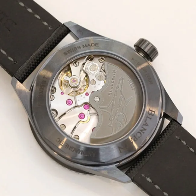GF Factorytop-tier watch Blancpain men's green dial nylon strap fifty fathom series limited edition watch front view