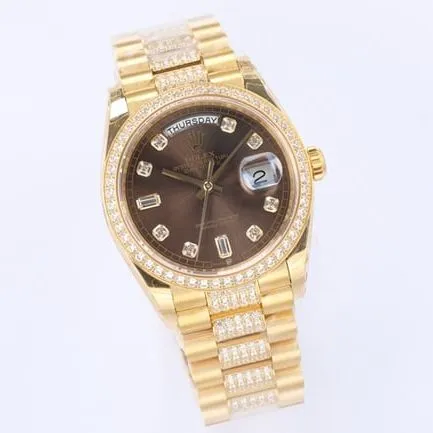EW Factorytop-tier watch Rolex men's gold plate day displayDatejustautomatic movementsteel bracelet watch clasp picture