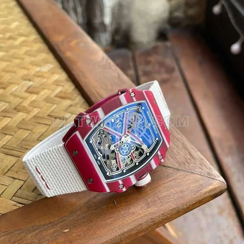 Richard Mille men's top-tier 1:1high-quality hollow plate white RM67-02braceletlive photos