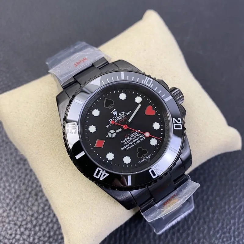 ReplicaRolex watch Submariner latest modified all black side view