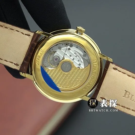 APS factory classic Blancpain1:1replica watch egg white dialleather strap caseback live photo