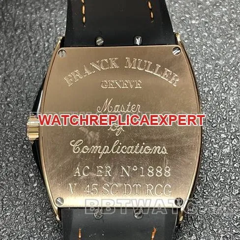 top-tier watch V45 Franck Muller ABF factory diamond plate gold diamond case leather braceletfront live photo