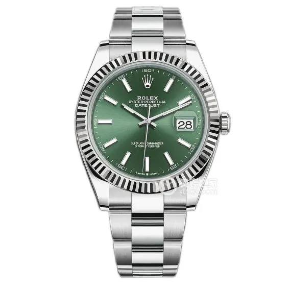 Factory C Rolex log top-tier replicagreen dial41mm three-grid link m126334-0027braceletlive photos
