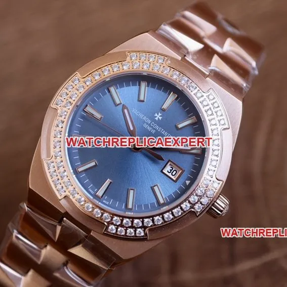 CC factory Vacheron Constantin top-tier 1:1super cloneblue dial pink gold 1225Vside live photo