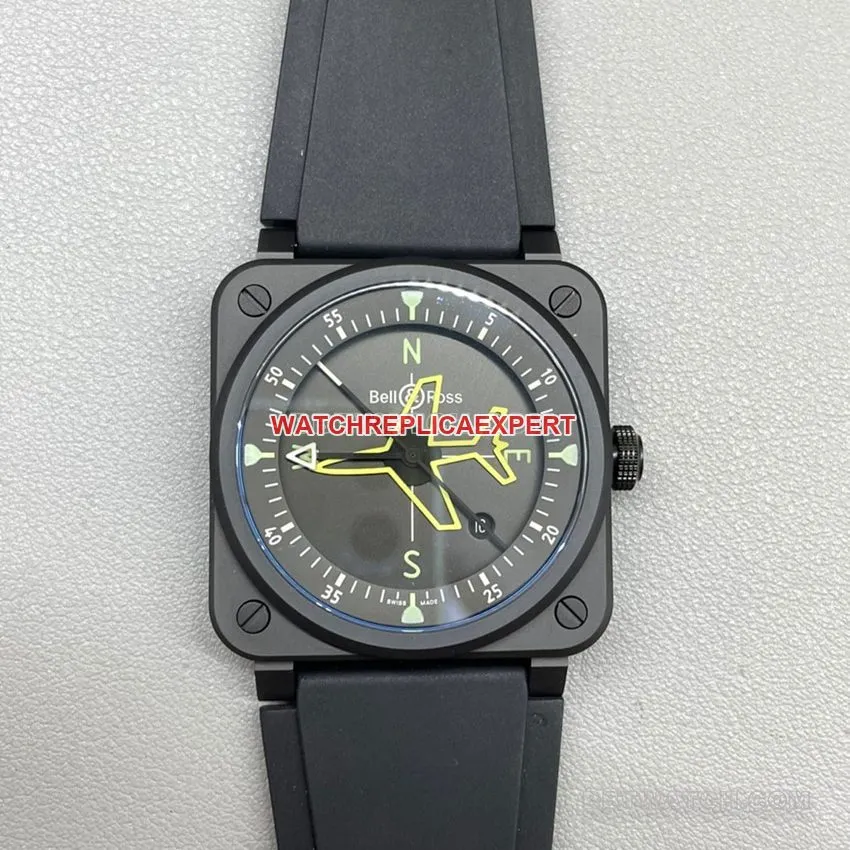 Bell & Ross top-tier 1:1high-quality replica2024 new black dialBR03A-CPS-CE/SRBfront live photo