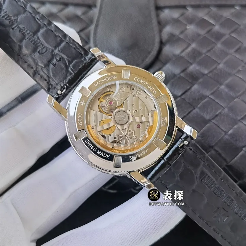TW factory Vacheron Constantin 81760/000G-98621: 1top-tier watch diamond disc leather strap model pictures and prices side live photo
