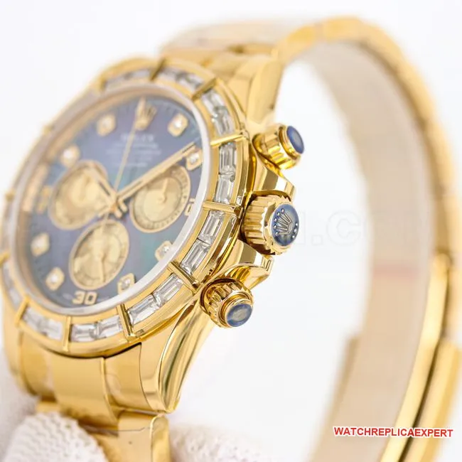 collectible watch DaytonaPPM factory Rolex black mother-of-pearl dial 4130 mechanical caseback live photo